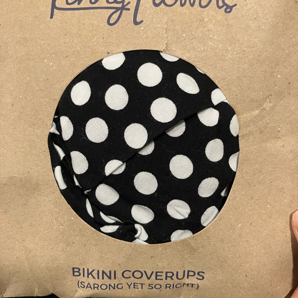 Black and White Polka Dot Bikini Coverup